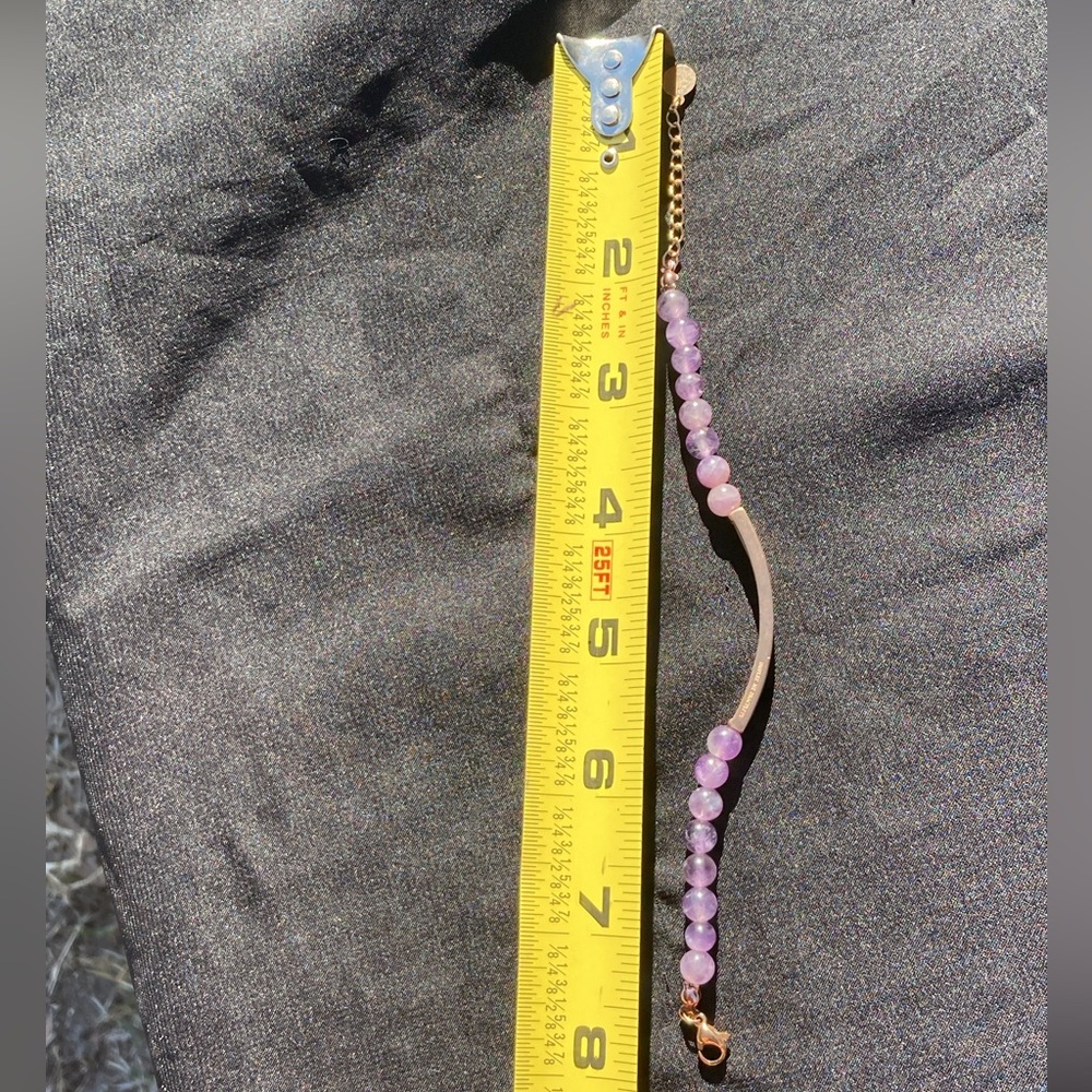 INSPIRATION CO. “THE BEST IS YET TO COME” BRACELET W/ ROSE GOLD TONE CHAIN - Picture 12 of 12